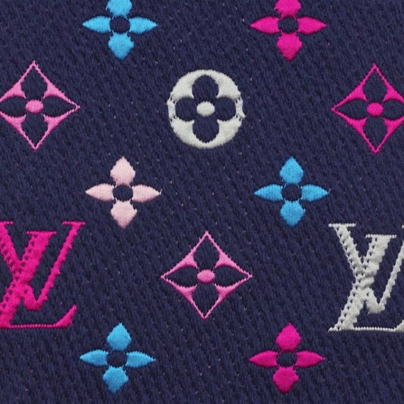 Louis Vuitton Logomania Rainbow Wool Scarf - Picture 5 of 7